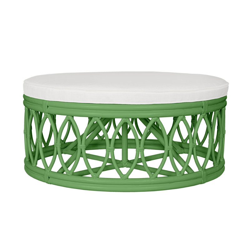 Lillian Round Ottoman, Green