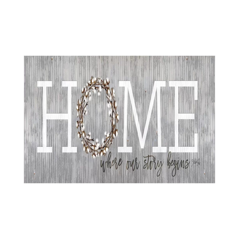 Home - Where Our Story Begins by Marla Rae - Print on Canvas, Wrapped Canvas, 45.72cm H x 66.04cm W x 3.81cm D