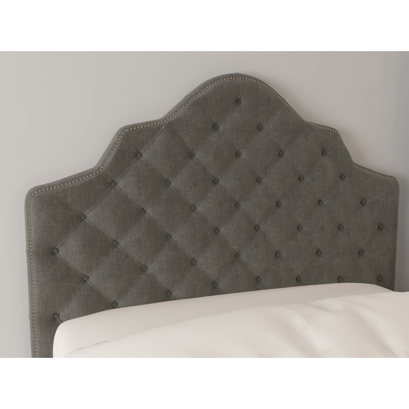 Danile Upholstered Headboard, Pewter, Twin