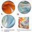 Orange et bleu, couches d'émotion encadrées sur toile-1200241785-1200241786