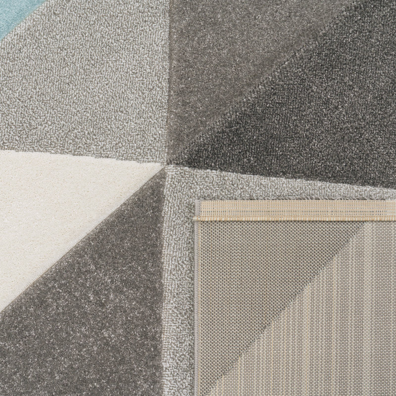 Gill Geometric Shag Area Rug, Rectangular 160 x 230cm