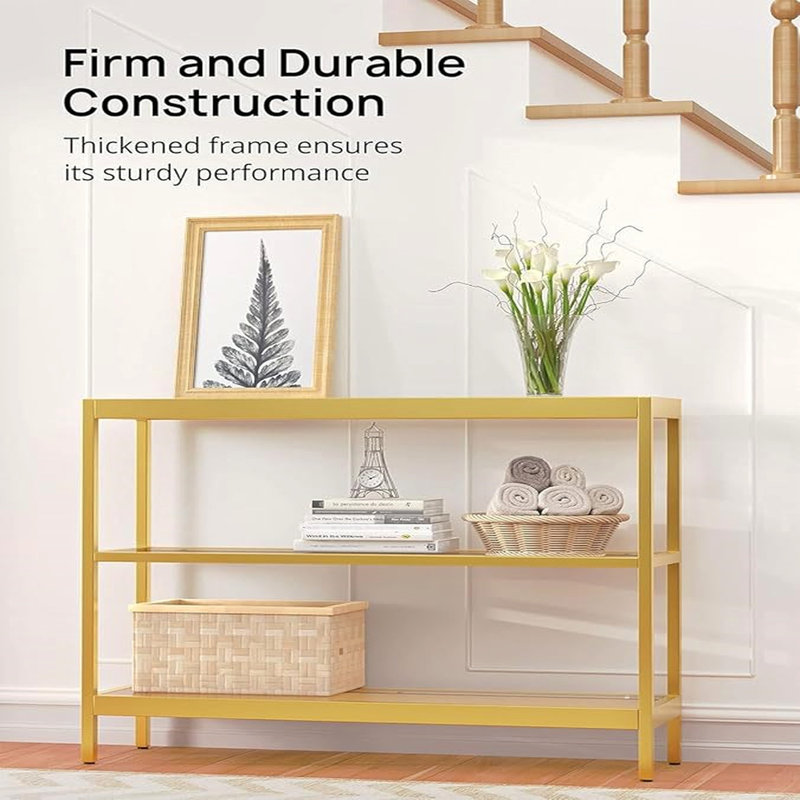 Nikholas 10'' Glass Top Console Table