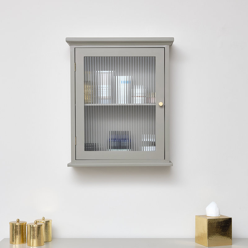 Chavarria Solid Wood Bathroom Cabinet, Dark Grey