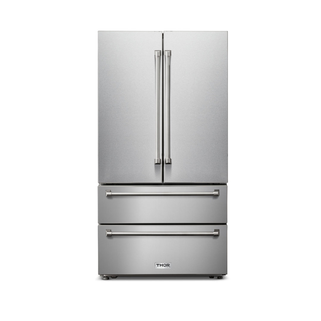 Thor Kitchen 36" 22.5 Cubic Feet Energy Star Smudge-Resistant French Door Refrigerator Thor Kitchen