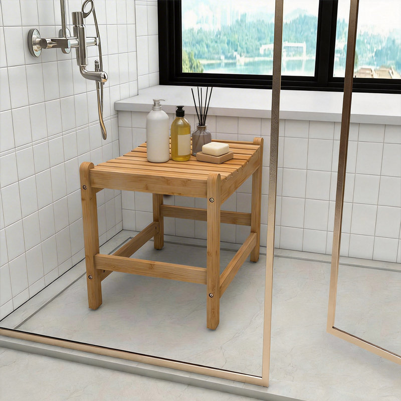 Shaelyn 21.46'' W Bamboo Shower Bench