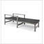 Chaise longue en bois et osier Hampton