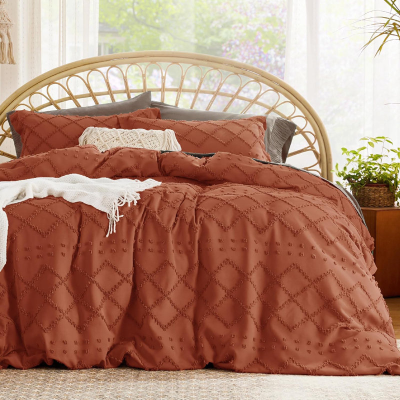 Ensemble de housse de couette Literie Boho - Ensemble de literie à broder, Housse de couette très grand et 2 très grandes t