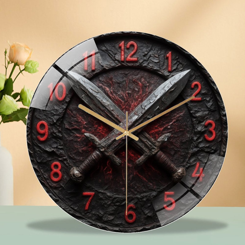 Horloge murale en verre 12 po