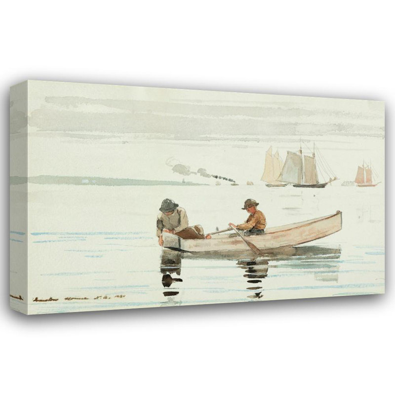 Garçons qui pêchent, port de Gloucester, H 16 po x l 24 po