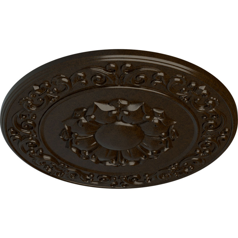 Endurathane Sydney Ceiling Medallion, 27 3/4"OD x 2"P (Fits Canopies up to 5 3/4"), Hand-Painted Bronze Finish, Bronze