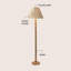 Lampe sur pied DEL en résine plissée 61,5 po Wren