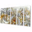 «Whirling River Dynamics Gold and White I - Abstract Spirals», art mural sur toile 5 pièces-1630257182