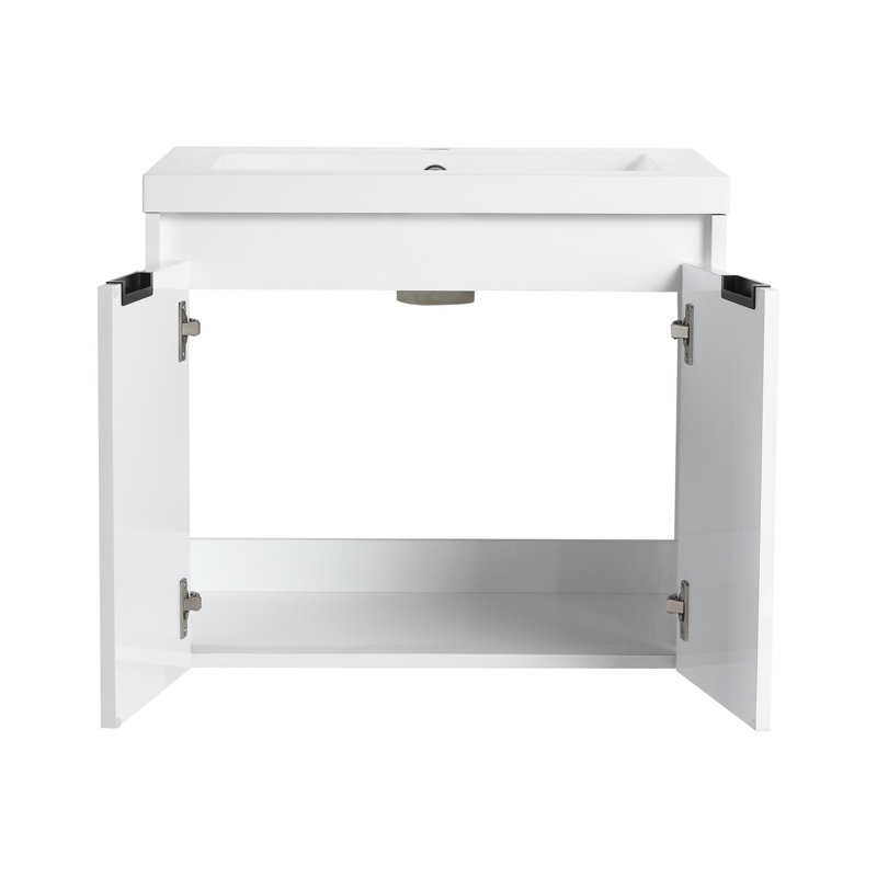 Ensemble de meuble-lavabo simple 24 po avec lavabo et une armoire murale 24 po