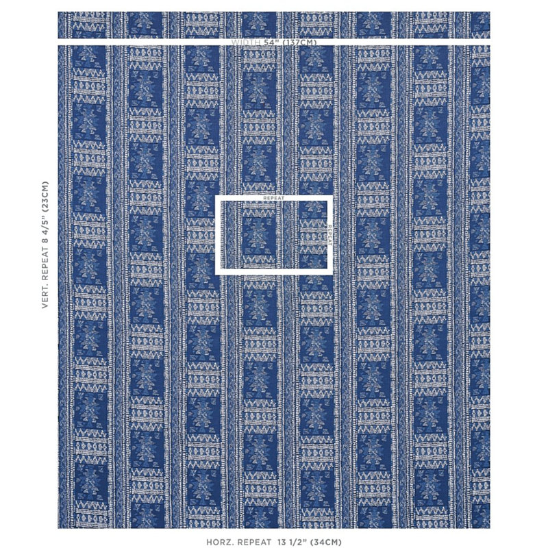 Tissu jacquard Maracena, Bleu