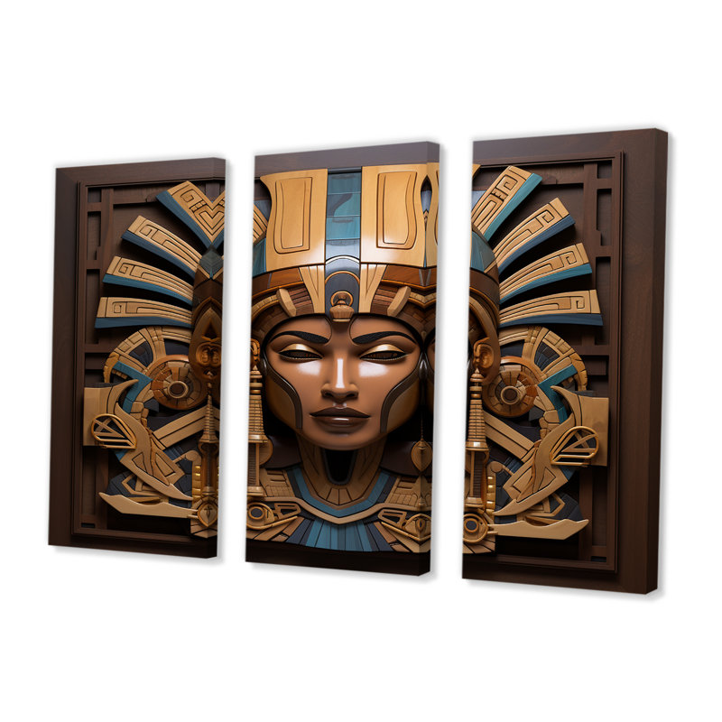 Masque égyptien «Bride of the Pharaoh» - ensemble de reproductions d'art égyptiennes, H 28 po x l 36 po x P 1 po