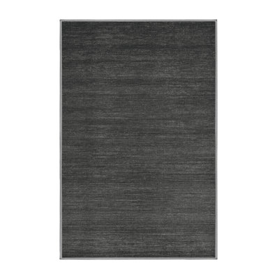 Tapis gris uni lavable à la machine