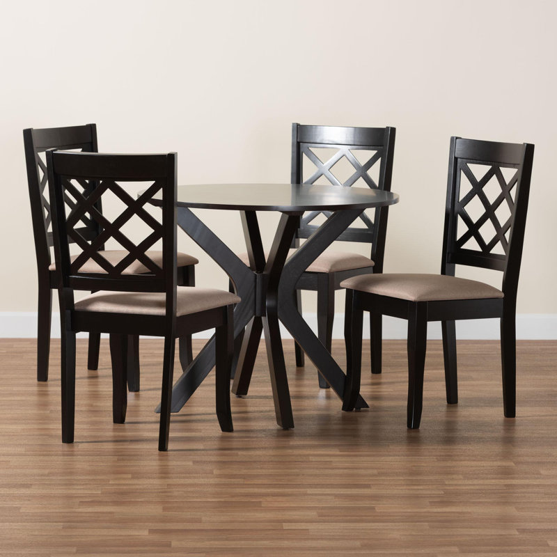 Ensemble de salle à manger 5 pièces Baxton Studio Lore Modern, Sable