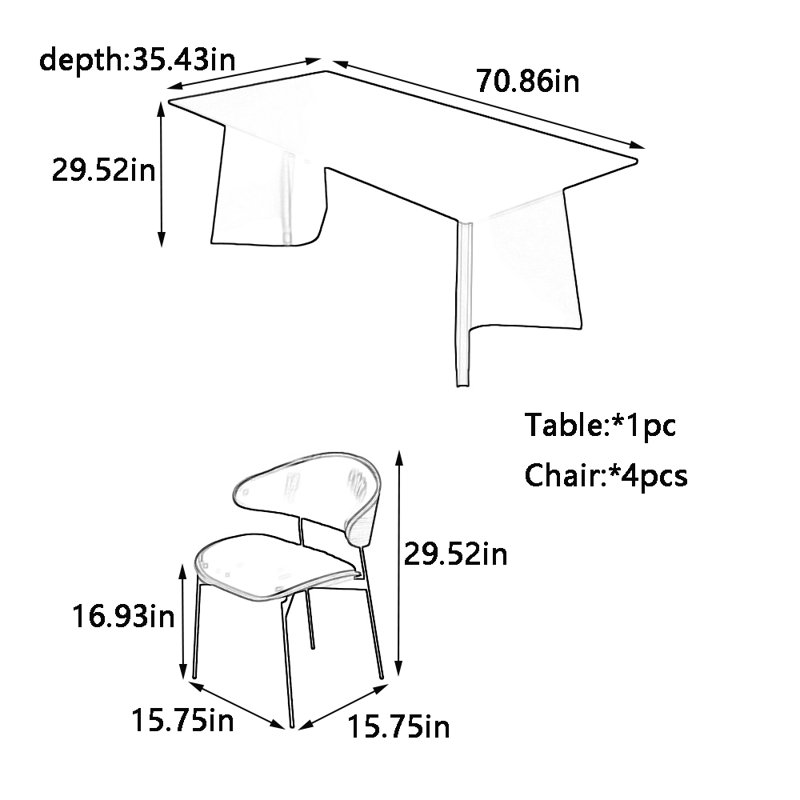 Darwen, 29.52"H x 70.86"L x 35.43"W