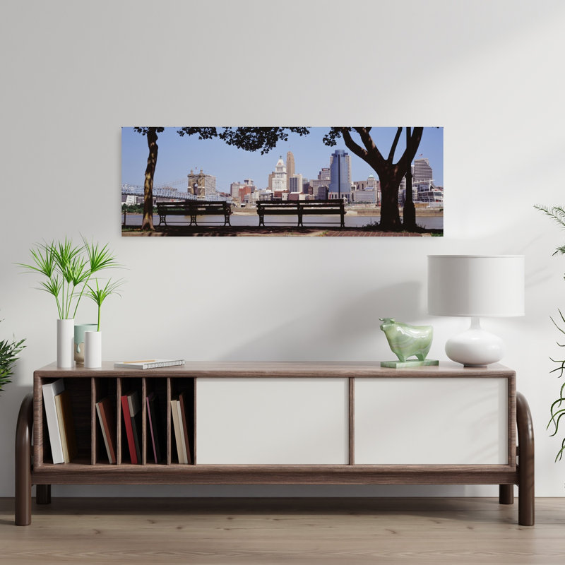 «Cincinnati Oh Abstract Contemporary City Art», H 12 po x l 36 po