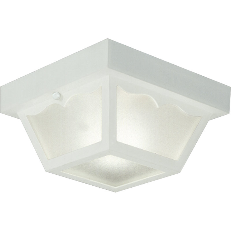 Plafonnier encastré d'extérieur blanc 8,25 po Bracken One, Blanc