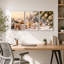 Ensemble de 3 boîtes-cadeaux dorées enneigées en hiver-230299753