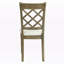 Chaise d'appoint Mesa en lin beige et chêne rustique (ensemble de 2)