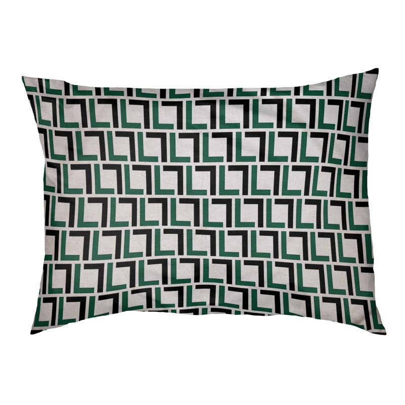 Coussin pour chien Bonheur, Extra large  (40'' W x 50'' D x 6'' H), Blanc / vert Gotham / noir Stealth