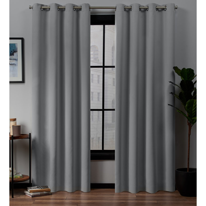 Paire de rideaux obscurcissant Kennith, Argent, L 52 po x L 96 po