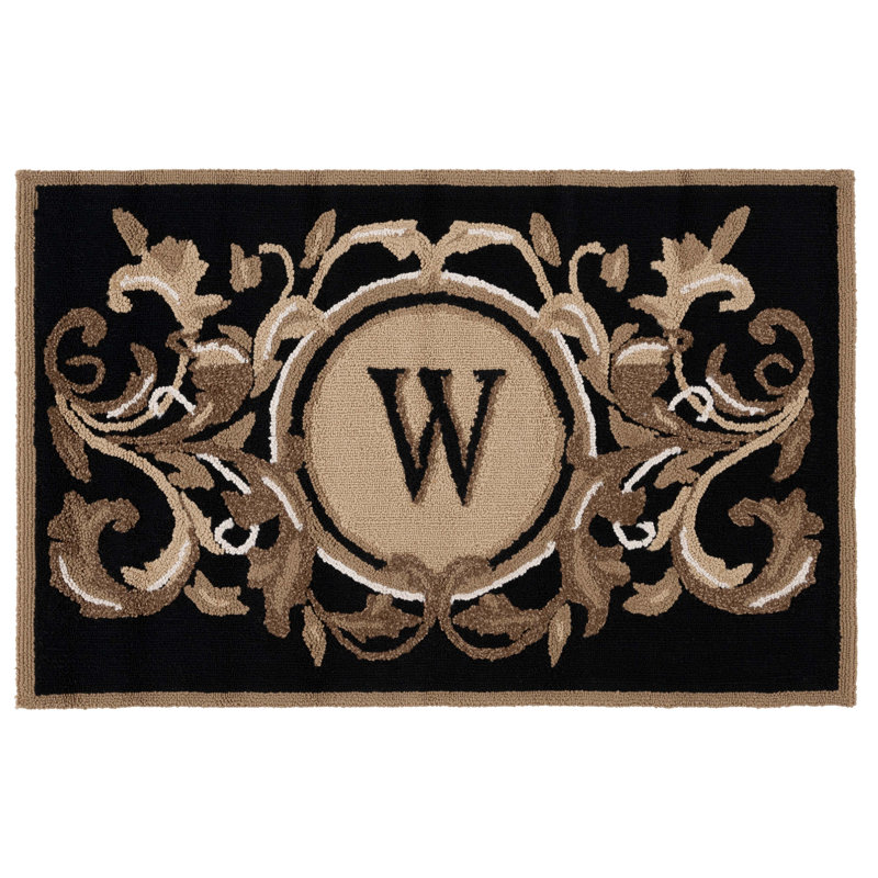 Personalizable Outdoor Doormat, 30" W x 48" L, Black/Brown, W