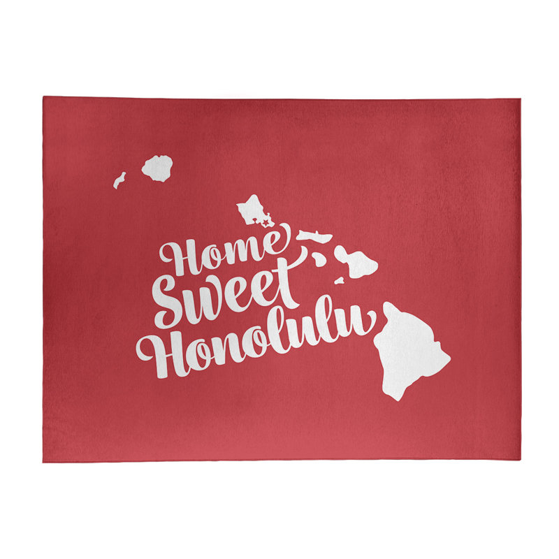Tapis en poly-chenille honolulu hawaii, Rectangle 8 pi x 10 pi