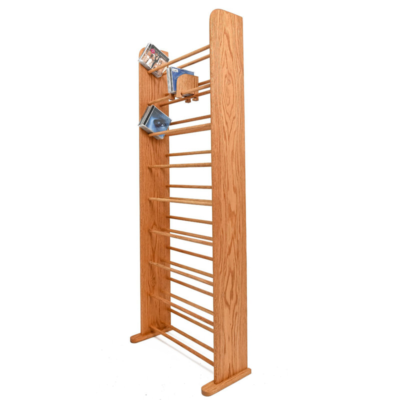 Oak Solid Wood Dowel Rack, Natural, 61.5" H x 24.25" W x 7.25" D