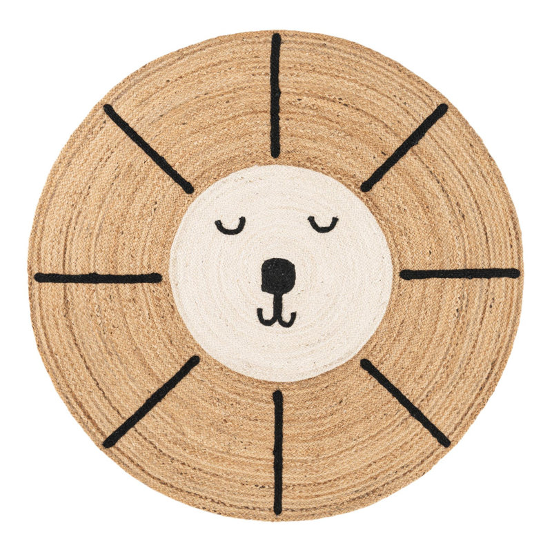 Tapis en jute / sisal tressé à la main Kids, Nouveauté 3 pi 1 po x 3 pi 1 po