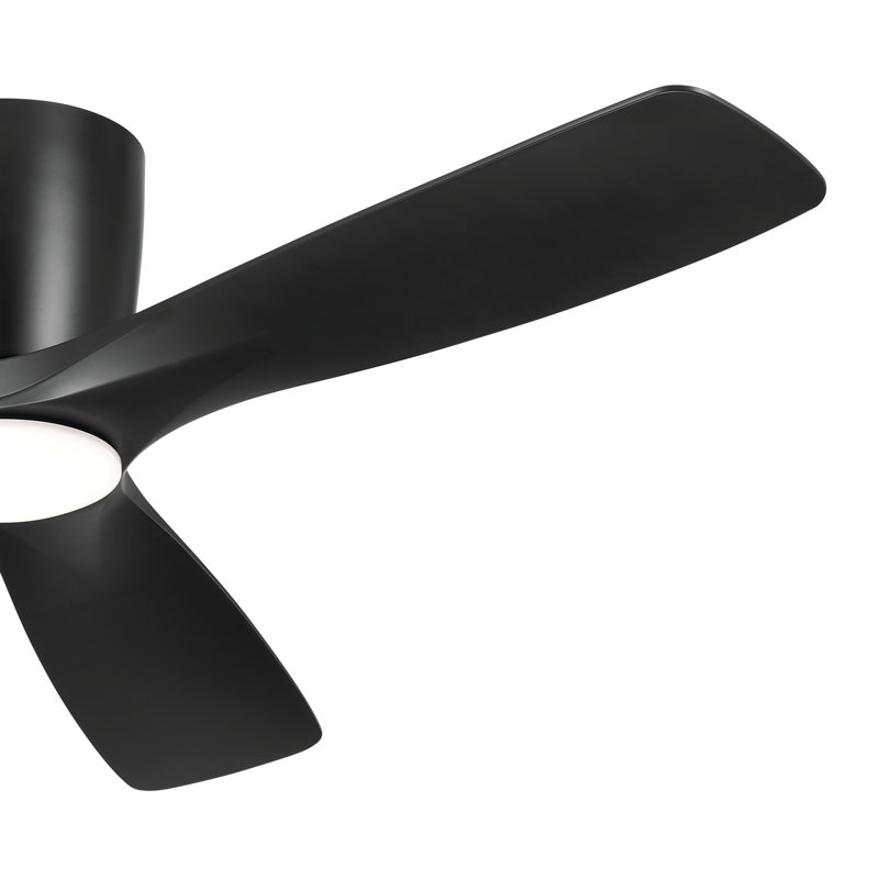 Volos 54'' Ceiling Fan with LED Lights, Satin Black