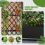 Boîte à fleurs en métal avec treillis et roues H 73 po x l 35 po-2005197402-1966247491