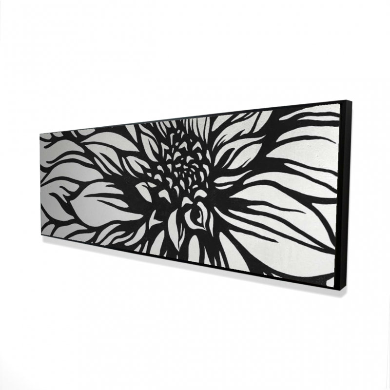 «Dahlia Flower Outline Style» sur toile