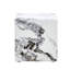 Table basse moderne et moderne avec motif en MDF + autocollant blanc - 15,75 po (table basse incluse, sans les chaises)
