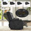 Causeuse inclinable électrique Zero Wall Hugger avec console rabattable, lumières DEL et haut-parleurs Bluetooth-397067777-397067780