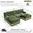U-shaped, breathable, comfortable fringe-trimmed sofa-1571644166-1571644162