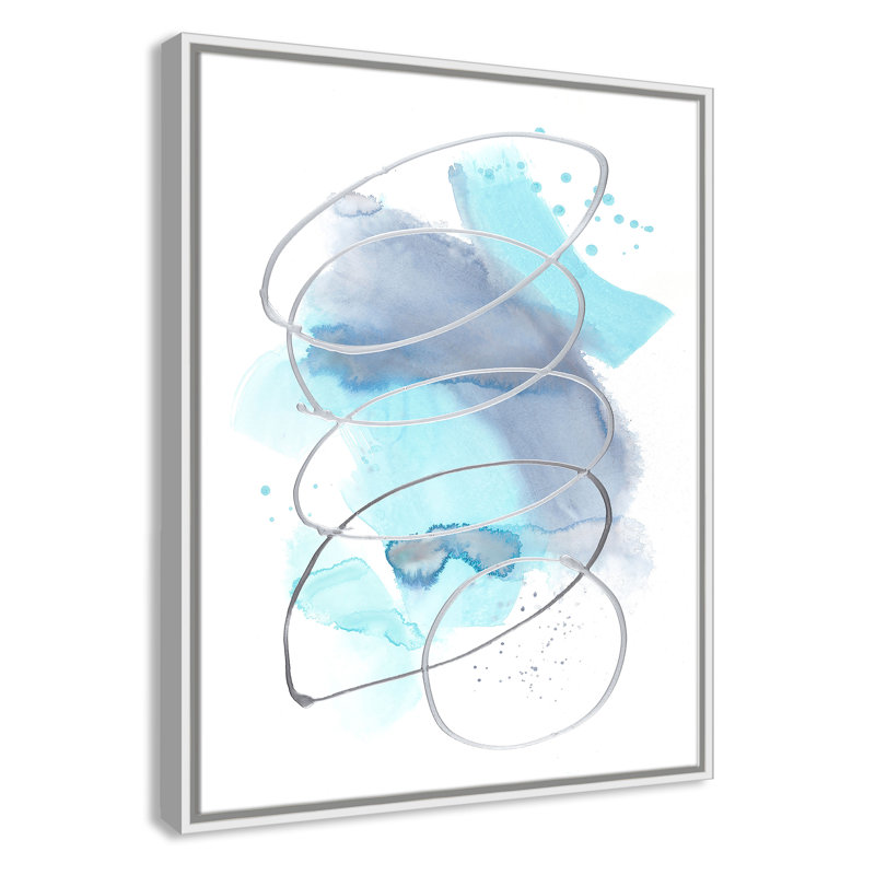 Pool Party 2 - Cadre flottant, reproduction d'art sur toile, H 28 po x l 22 po x P 2 po, Cadre blanc