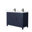 Meuble-lavabo double autoportant 48 po avec plateau en quartz Beckett-108352018-108352016-108352015