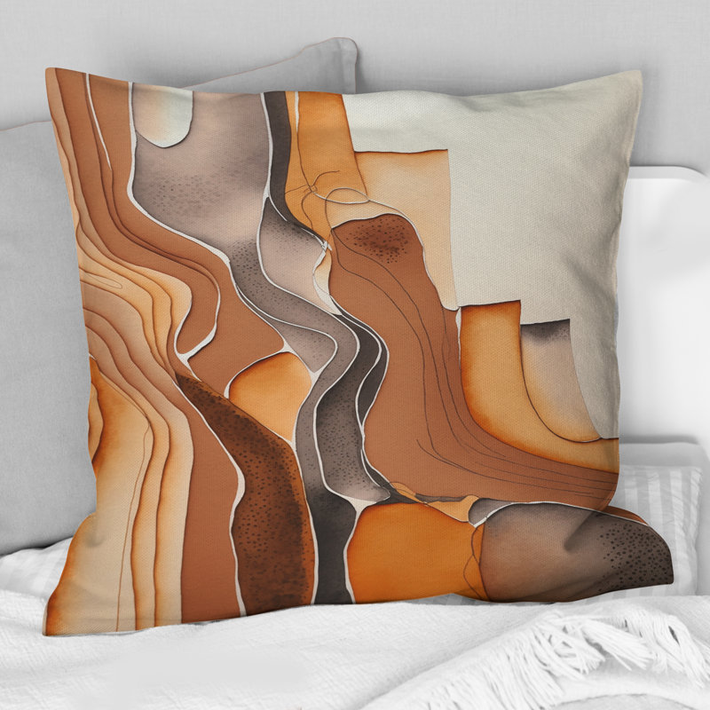 Coussin Wanderings In Canyon Ridge II - Abstract