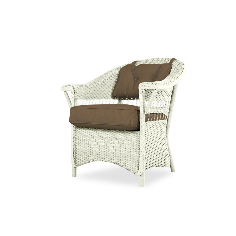 Nantucket Outdoor Dining Armchair, Loveboat Saffron, Ivory