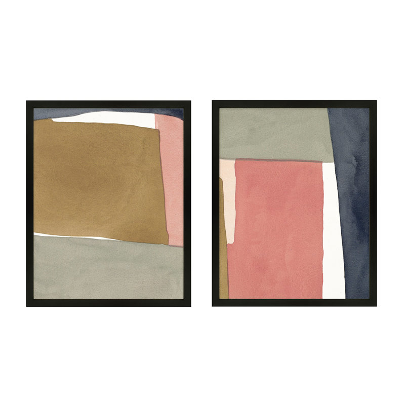 Natual Pink Set By Julia Balfour - Picture Frame Print on Paper, 20" H x 16" W, Picture Framed Paper, White