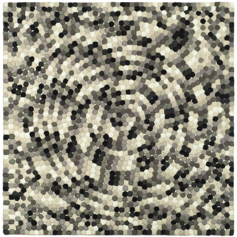 Steuart Hand Tufted Wool Abstract Rug, Square 6'