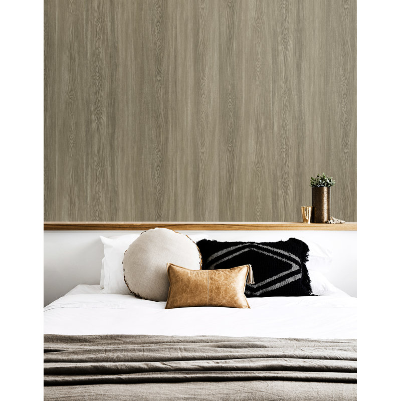Non-Pasted Wallpaper Roll, Washed Brown