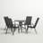 Elgin 5 Piece Patio Dining Set - Glass Table, 4 Flex Stack Chairs-1863243083