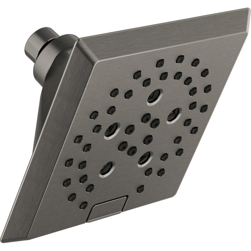 Adjustable Shower Head with H2Okinetic Technology, Lumicoat Black Stainless
