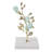Flourite Crystal Sculpture with Marble - Decorative Objects for Home Decor - Charming Statue or Figurine Accent Decorations for Living Room - Green & Gold-1526026592