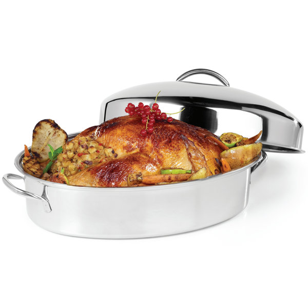 Nicole Fantini Disposable Oval Roasting Pan - Durable Turkey Roaster Pans  Extra Large, Heavy-Duty Aluminum Foil, Deep, Oval Shape for Chicken, Meat