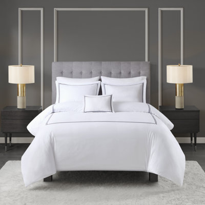 500 Thread Count Luxury Collection 100% Cotton Sateen Embroidered Duvet Cover Set -  Madison Park Signature, MPS12-510